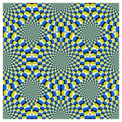 Ilusión óptica de "Las Serpientes Rotatorias" y la teoría de la supresión sacádica